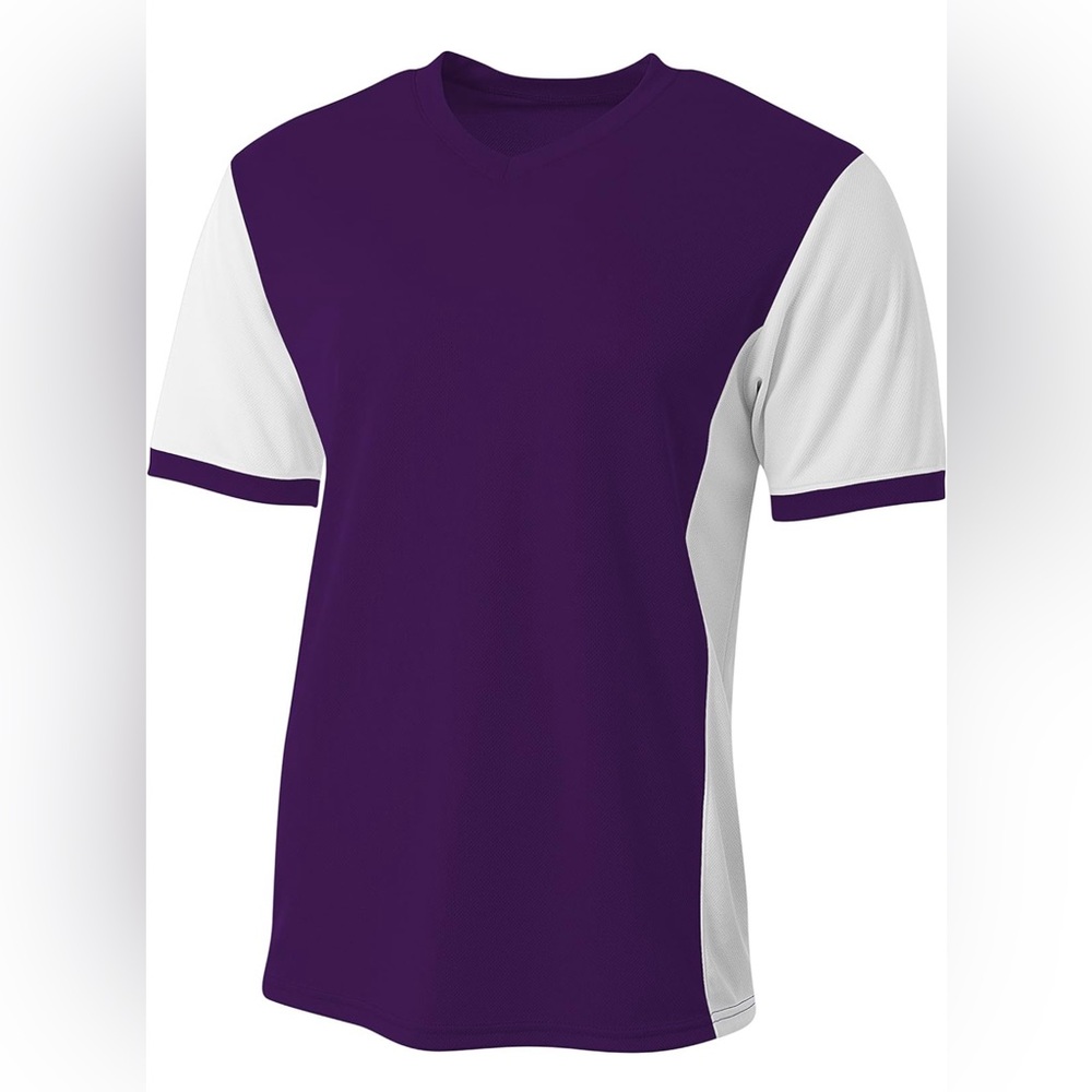 A4 Premier Purple Soccer Jersey with White Sides | Size M
